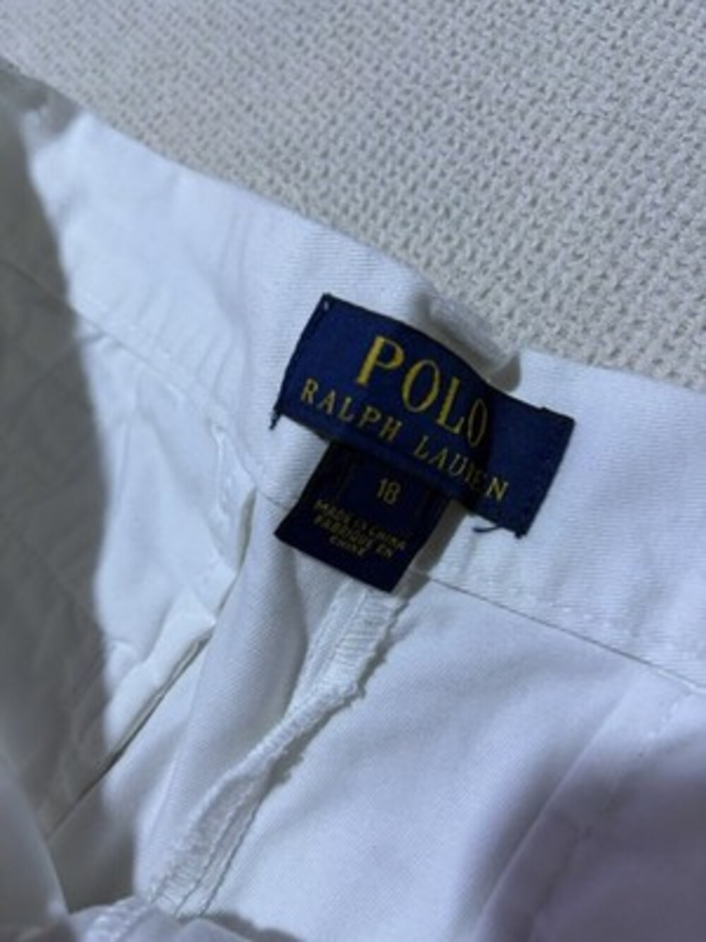 Polo Ralph Lauren Boys White Chino Shorts Size 18 Cotton Twill Preppy Casual - Picture 5 of 8